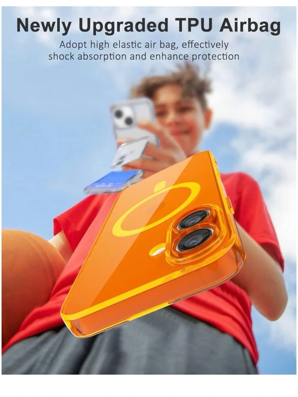 16 Plus Magnetic Phone Case - Neon Orange